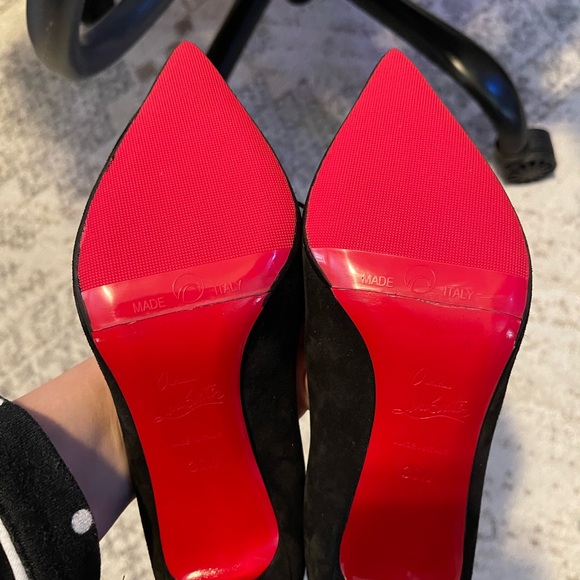 Christian Louboutin Suede Pointed Black, 36.5 US6 - Picture 4 of 4